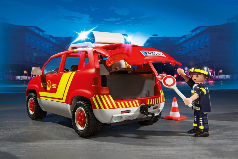Playmobil Fire Chief's Car with Lights and Sound 71375