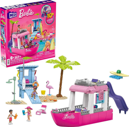 MEGA Barbie Malibu Dream Boat Building Set - Mattel