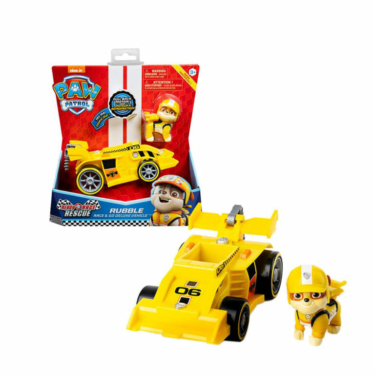 PAW Patrol Ready Race Rescue Rubble's Race & Go Deluxe Vehicle