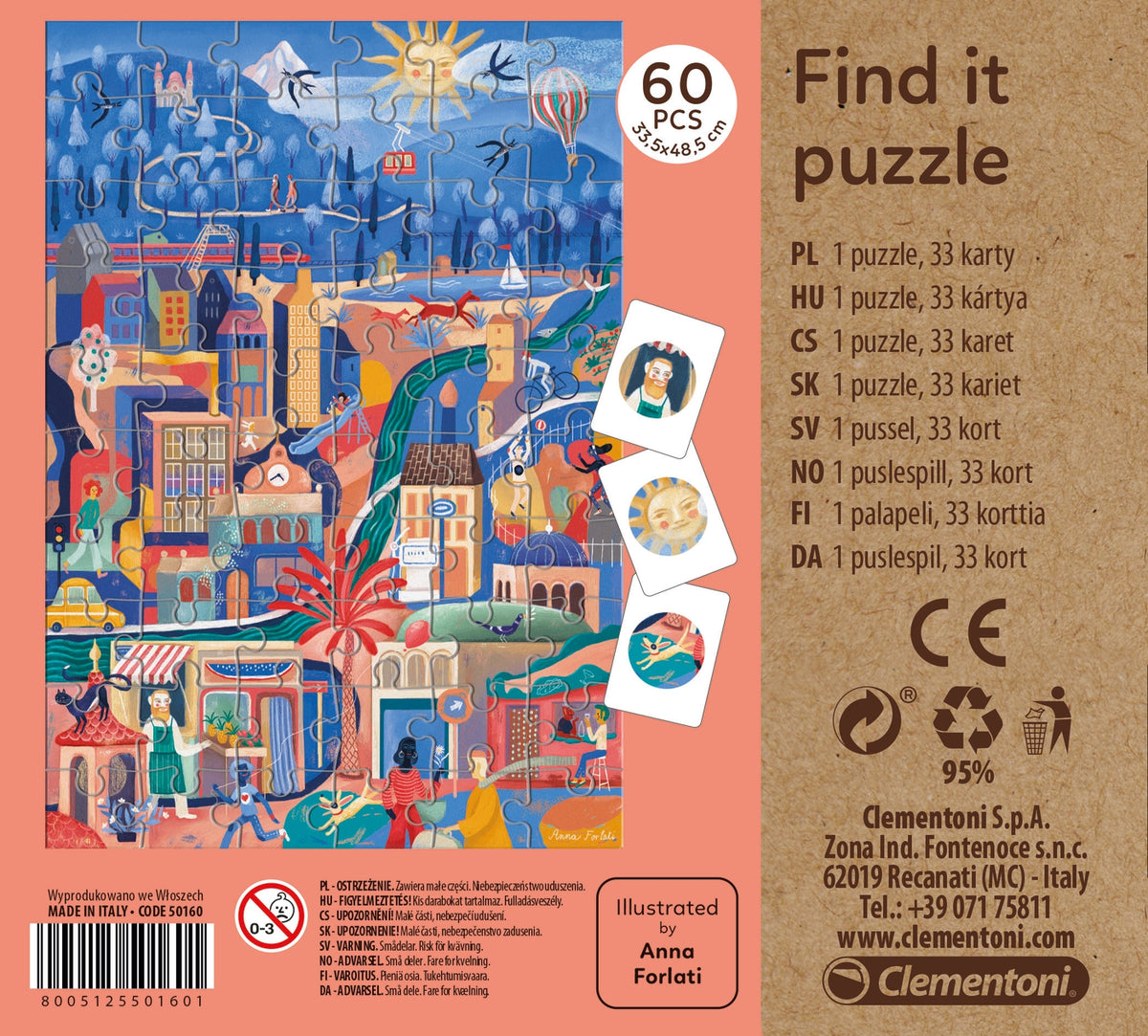 Clementoni Find It Winter Puzzle 60 Pieces 50160