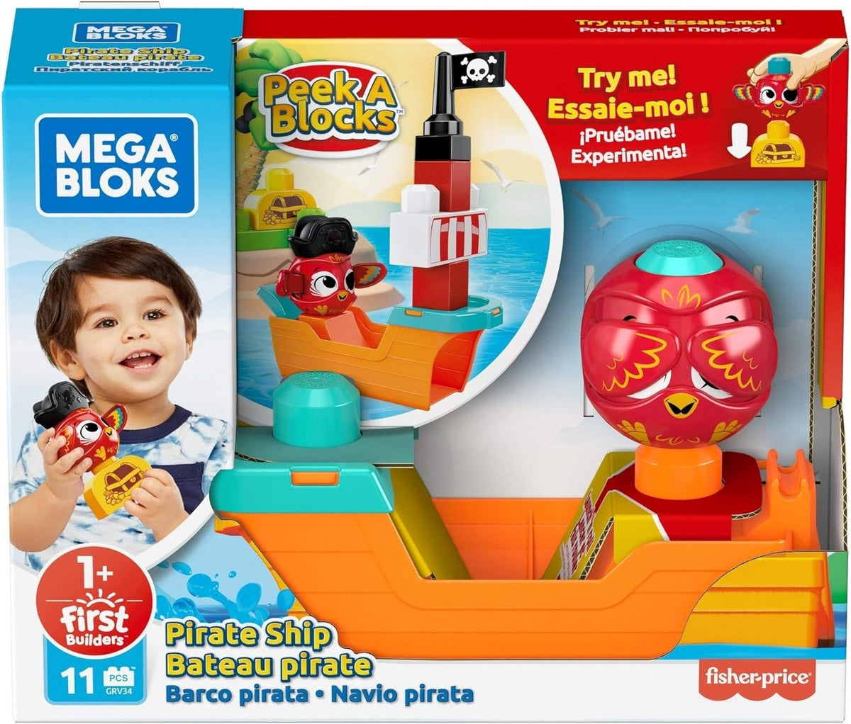 Mega Bloks Peek A Blocks Pirate Ship - Mattel