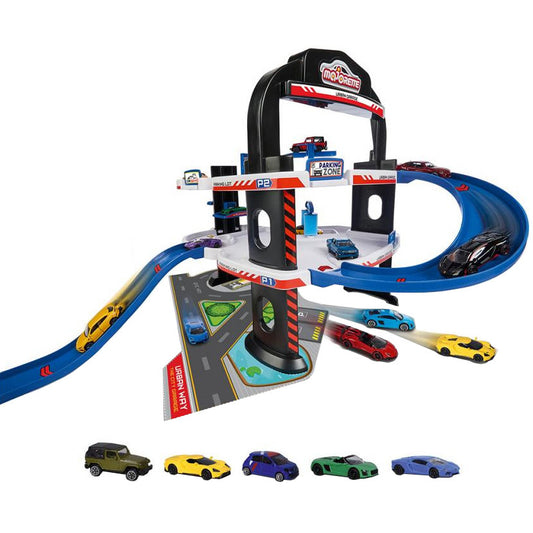 Majorette Urban Garage met 5 Auto's