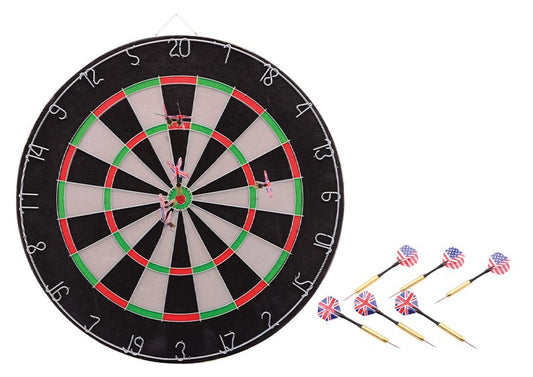 Cible de fléchettes Sports Active avec 6 fléchettes