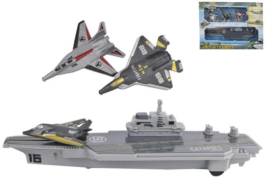Mission Control Aircraft Carrier with 3 Fighter Jets