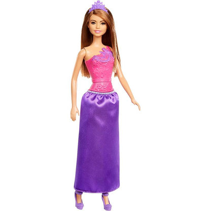 Barbie Prinsessenpop met Bruin Haar en Paarse Jurk - Mattel
