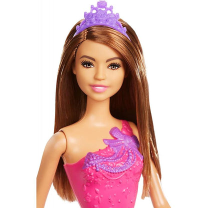 Barbie Prinsessenpop met Bruin Haar en Paarse Jurk - Mattel