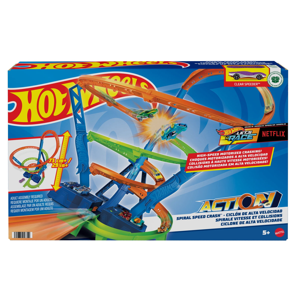 Circuit de vitesse en spirale Hot Wheels Action - Mattel