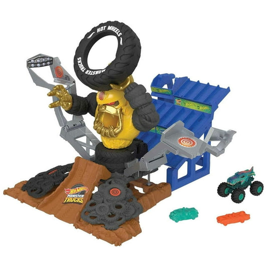 Hot Wheels Monster Trucks Arena Smashers: Mega-Wrex vs. Crushzilla - Mattel