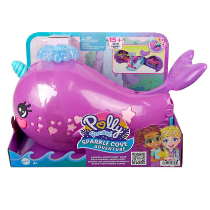 Polly Pocket Sparkle Cove Adventure Narwhal Adventurer Boot Speelset - Mattel